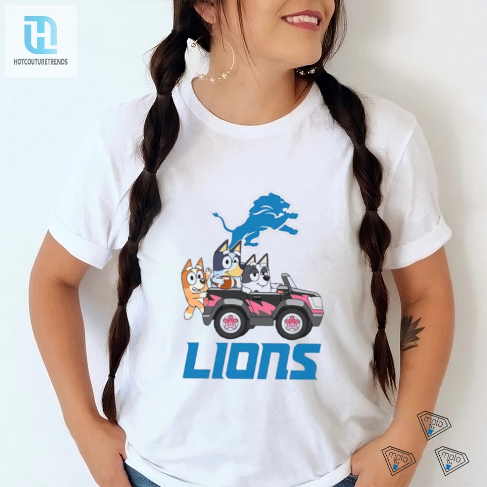Bluey Fun In The Car Detroit Lions Fan Shirt Laughs
