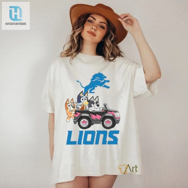 Bluey Fun In The Car Detroit Lions Fan Shirt Laughs hotcouturetrends 1 3