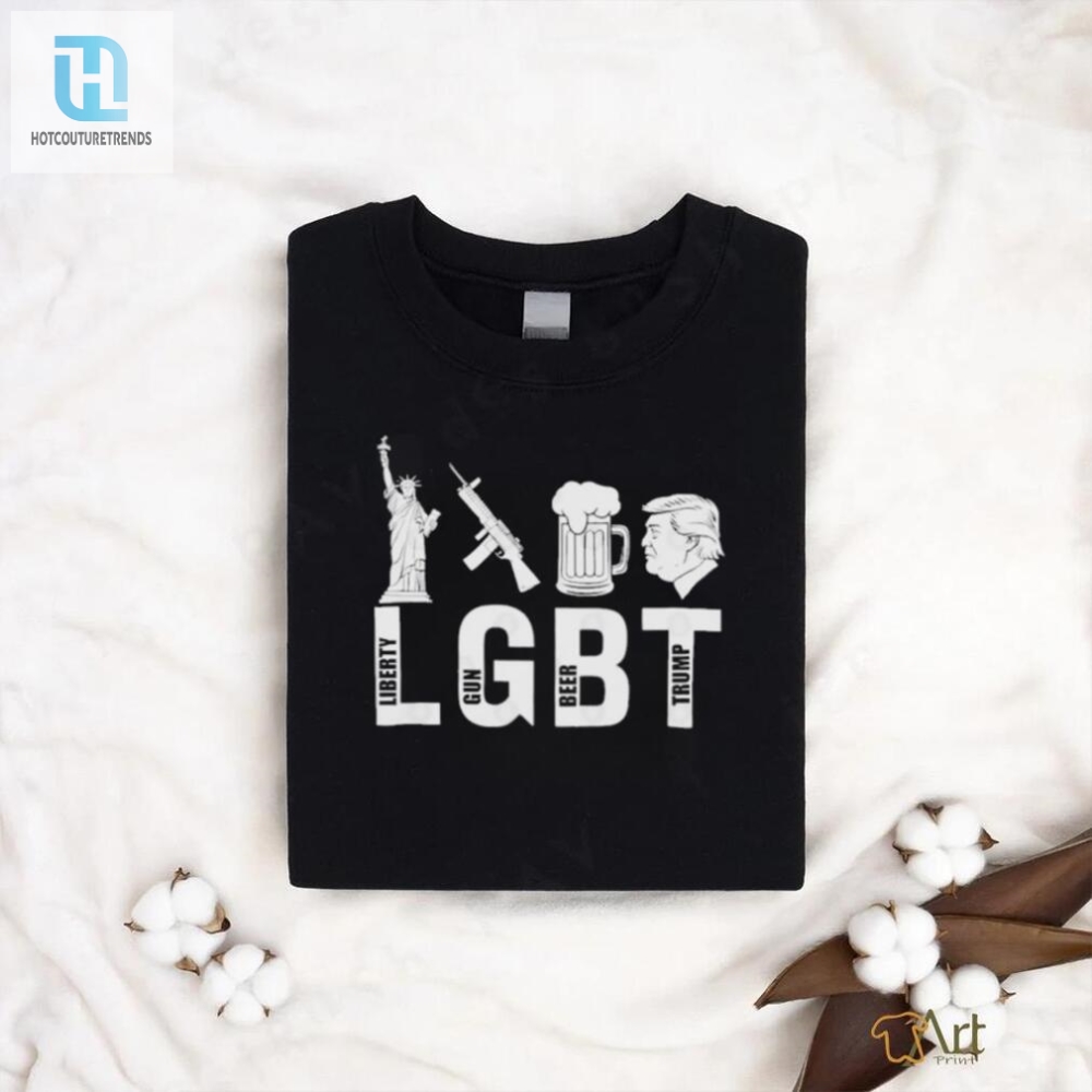 Funny Lgbt Liberty Guns Beer Trump 2024 Tee