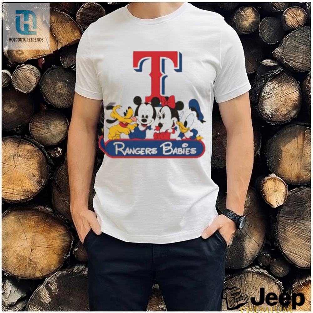 Score Big Laughs With Mickey  Friends Texas Rangers Shirt