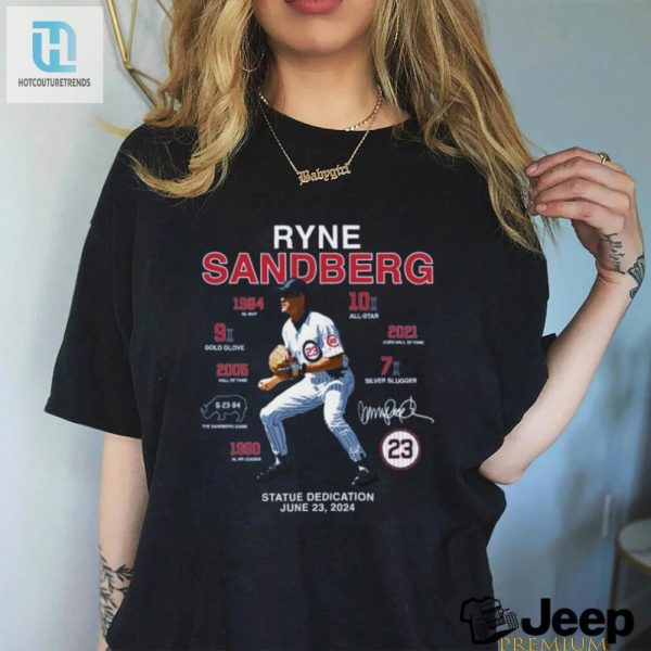 Funny Ryne Sandberg Statue Tee Unique Fan Apparel hotcouturetrends 1 1