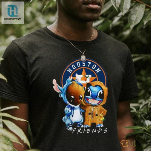 Get Your Giggle On Stitch Baby Groot Astros Tee hotcouturetrends 1