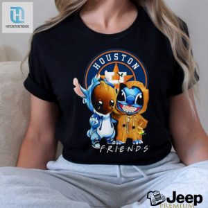 Get Your Giggle On Stitch Baby Groot Astros Tee hotcouturetrends 1 3