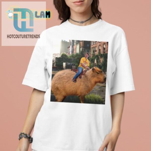 Ride The Vibe Pedro Pascal Capybara Shirt Unisex Fun hotcouturetrends 1