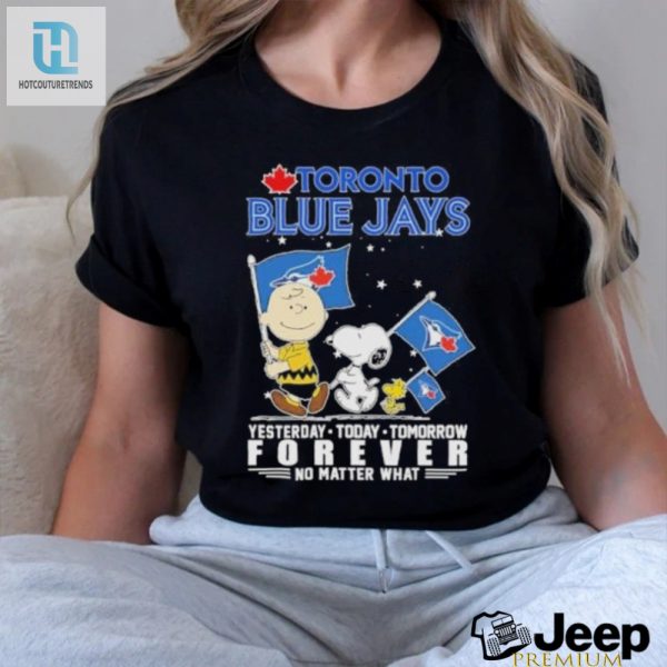Laugh With Peanuts In Blue Jays Forever Shirt hotcouturetrends 1