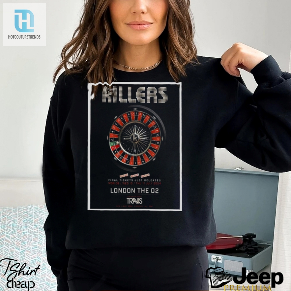 Rock Out With The Killers  Travis Epic July O2 Poster Tee