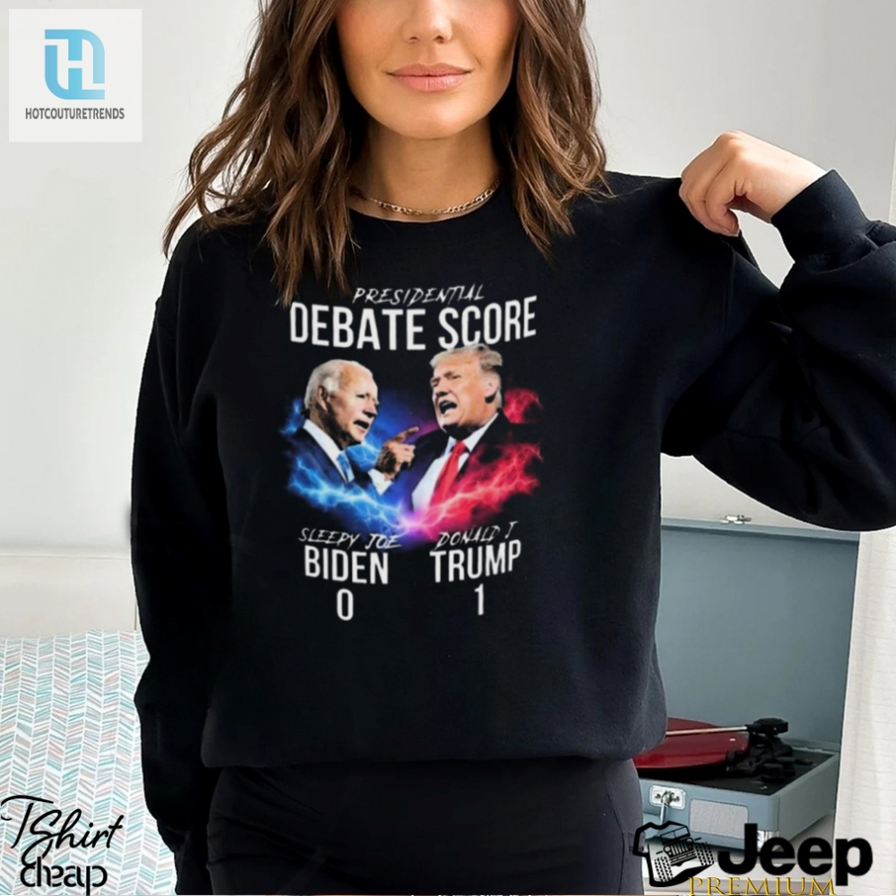 Trump 1 Biden 0 Shirt  Hilarious Official Debate Gear