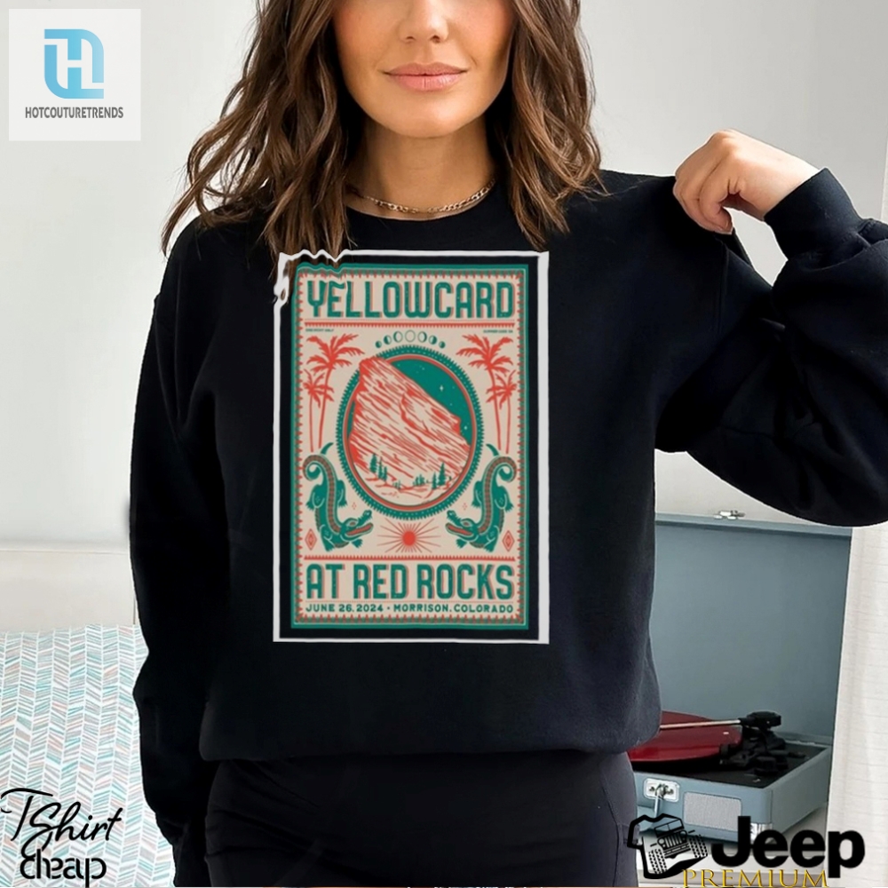 Rock Out In Style Quirky Yellowcard Red Rocks Tee