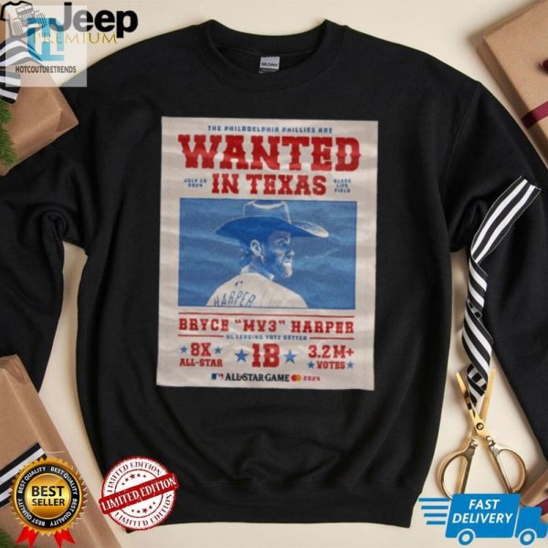 Get Arrested In Style Phillies Wanted Bryce Harper Shirt hotcouturetrends 1 3