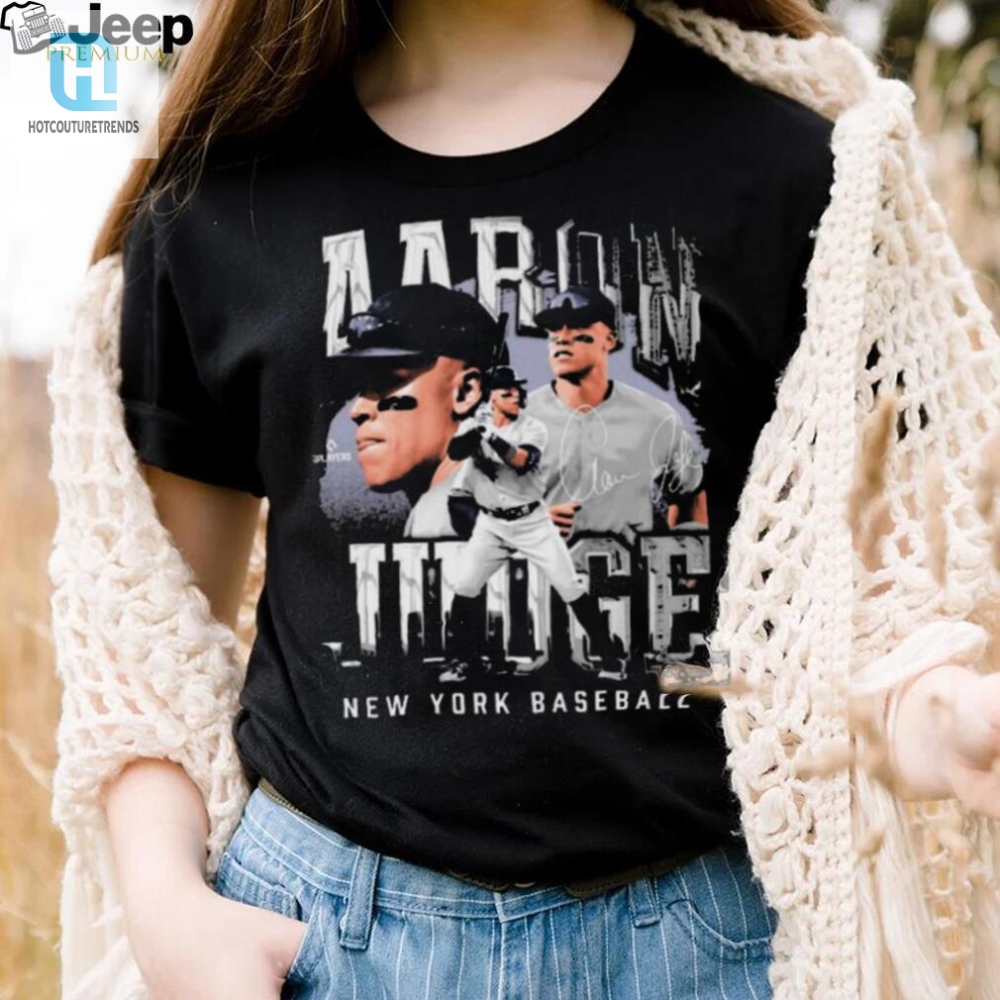 Get A Laugh With Aaron Judges Vintage Yankees Signature Tee