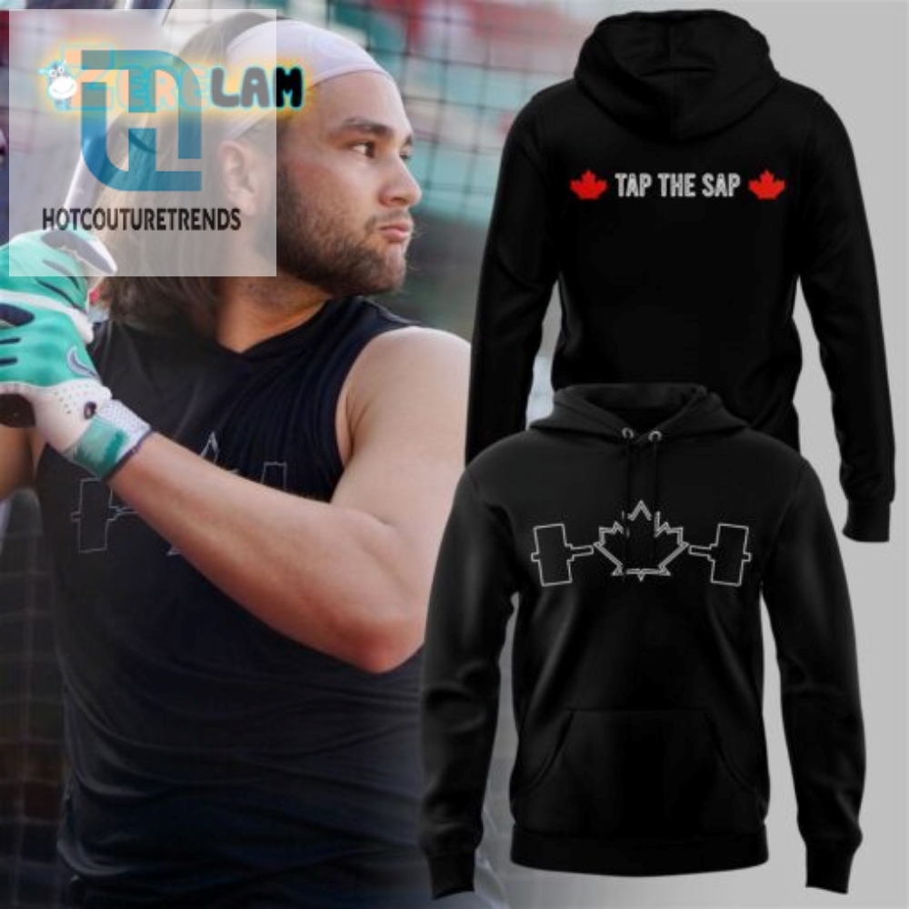 Get Sappy With Blue Jays Tap The Sap Hoodie  Punny  Cozy