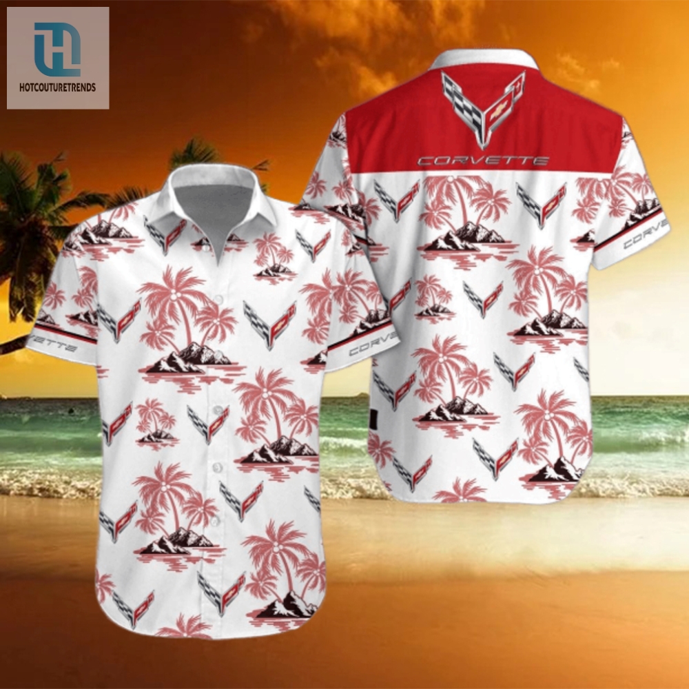 Rev Up In Style Hilarious Chevy Corvette Hawaiian Shirt