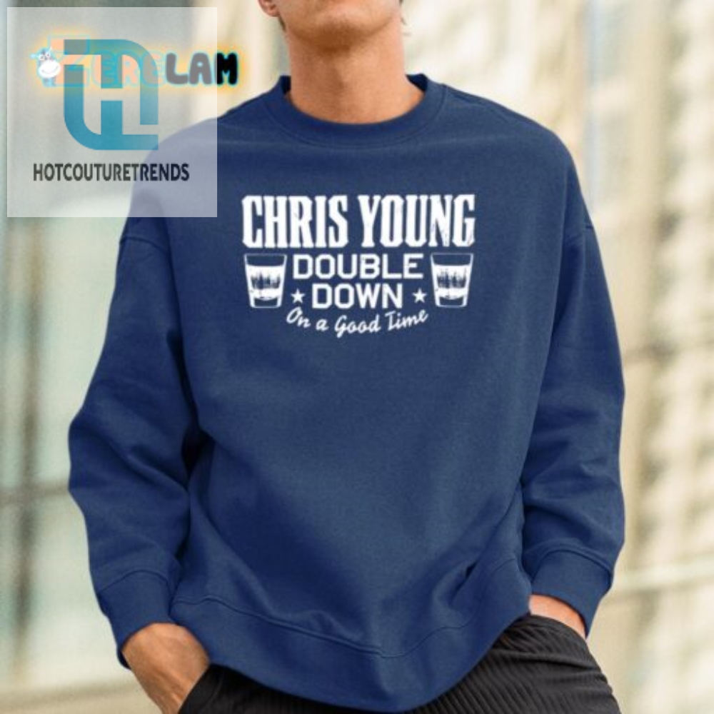 Rock Chris Young Tee Double Down For A Laugh