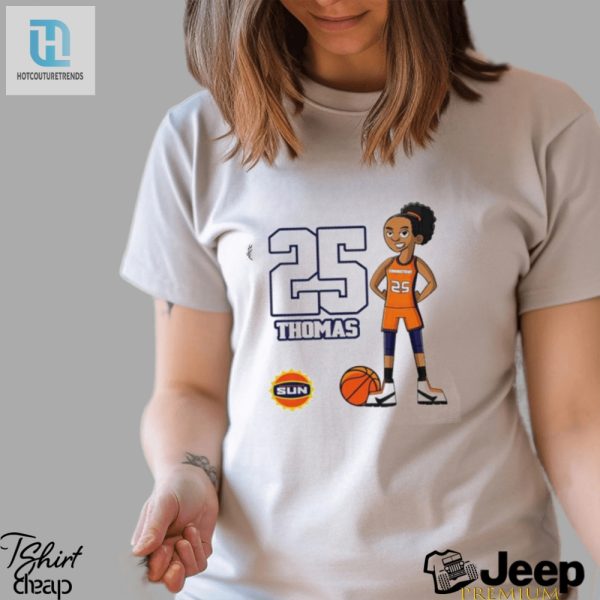 Score Laughs With Alyssa Thomas Connecticut Sun Cartoon Tee hotcouturetrends 1 3