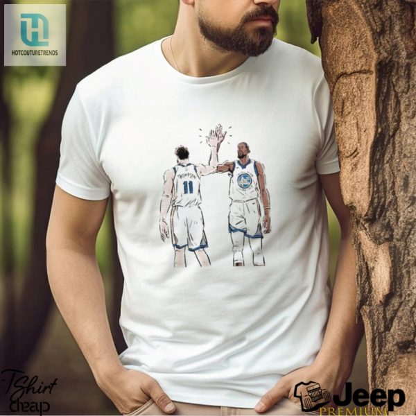 Warriors Klay Kd High Five Cartoon Shirt Funny Unique hotcouturetrends 1 1