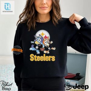 Score Laughs With Official Bluey Steelers Logo Shirt hotcouturetrends 1 2