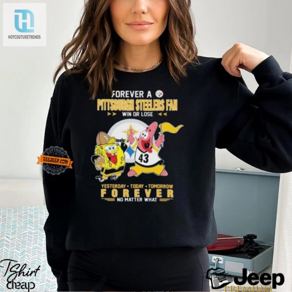 Cheerful Steelers Forever Fan Spongebob Tee Get Yours Now hotcouturetrends 1 2