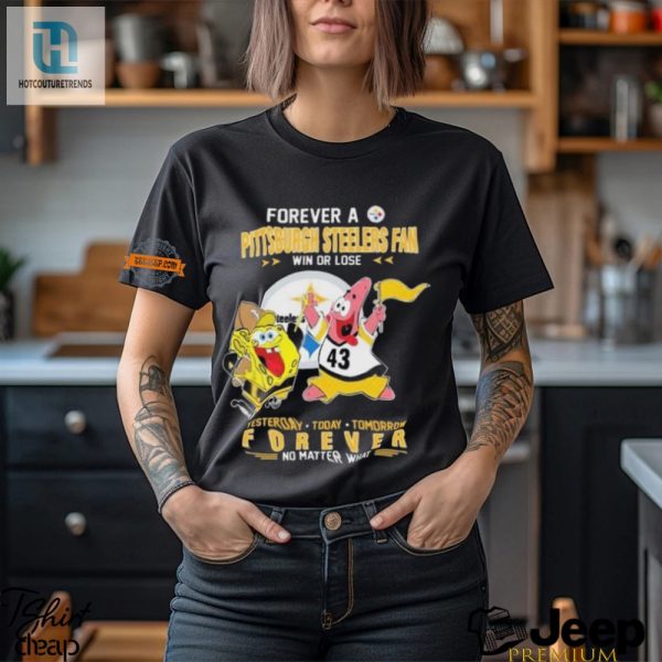 Cheerful Steelers Forever Fan Spongebob Tee Get Yours Now hotcouturetrends 1 3