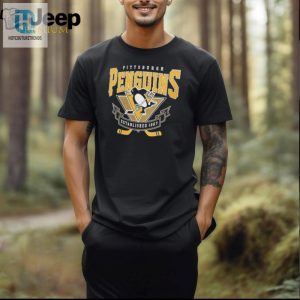 Get Buzzin In Black Gold Penguins Starter Tee hotcouturetrends 1 1