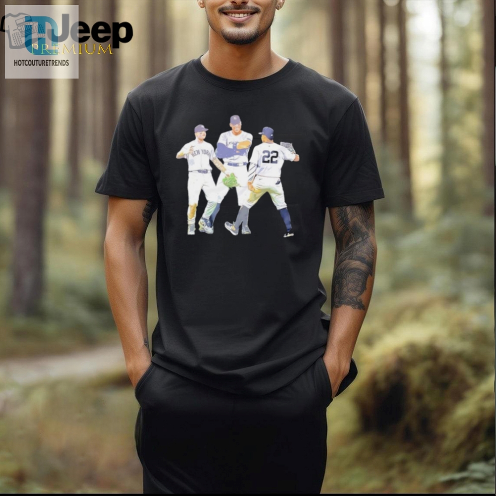 Unique  Hilarious Ny Yankees Holy Trio Caricature Tee