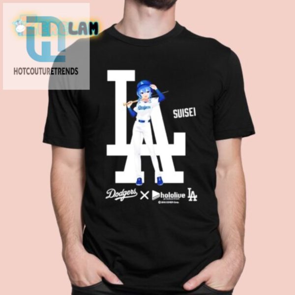 Score Big Laughs La Dodgers X Hololive Suisei Shirt hotcouturetrends 1