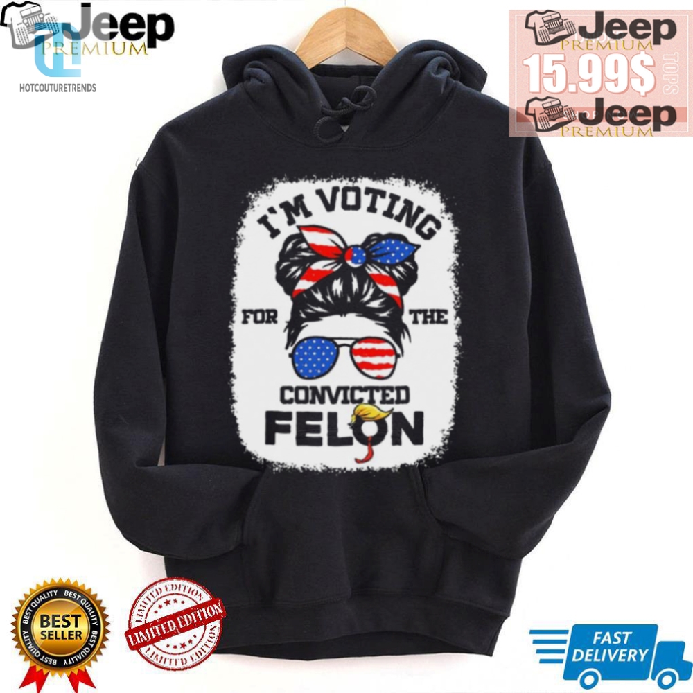 Funny Trump Girl Voter Tee Vote Convicted Felon 2024