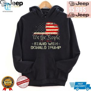 Funny We Stand With Trump 2024 American Flag Tshirt hotcouturetrends 1 1