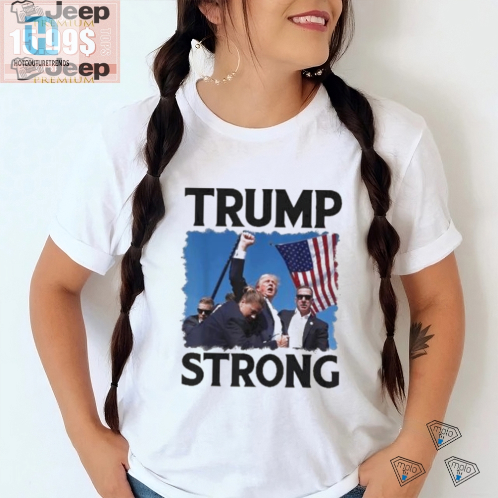 Funny Trump 2024 Survivor Shirt  Rally Strong Fist Humor Tee