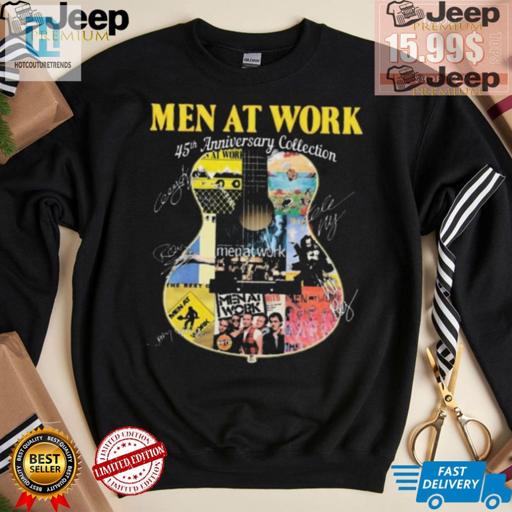 Rock Out In Style Men At Work 45Th Anniversary Tee