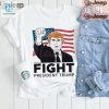 Comical 2024 Trump Fight Shirt Raise Fist Usa Flag Fun Tee hotcouturetrends 1