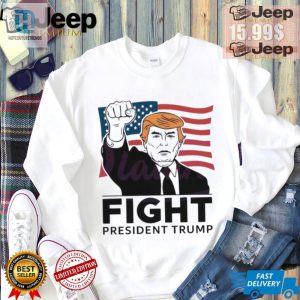 Comical 2024 Trump Fight Shirt Raise Fist Usa Flag Fun Tee hotcouturetrends 1 2