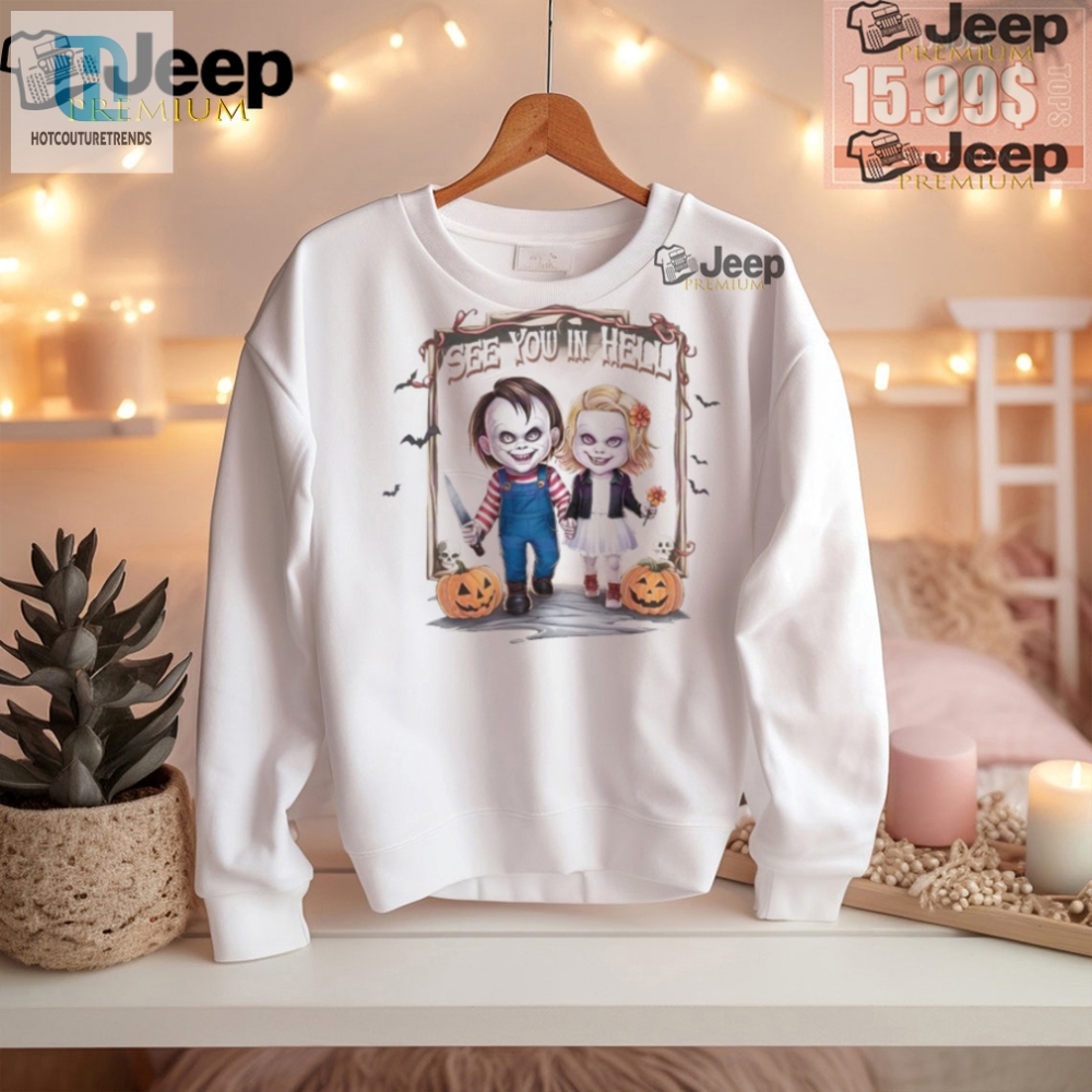 Funny Chucky Halloween Tee  See You In Hell Design