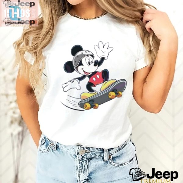 Funny Disney Mickey Skateboarding Shirt Unique Cartoon Tee hotcouturetrends 1