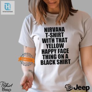 Get Your Grunge On Nirvana Smiley Face Tee Black Funny hotcouturetrends 1 1