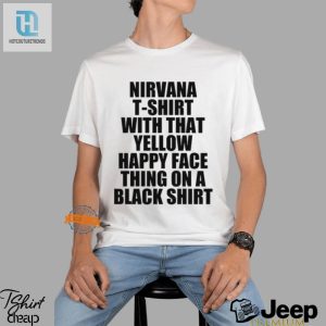 Get Your Grunge On Nirvana Smiley Face Tee Black Funny hotcouturetrends 1 2