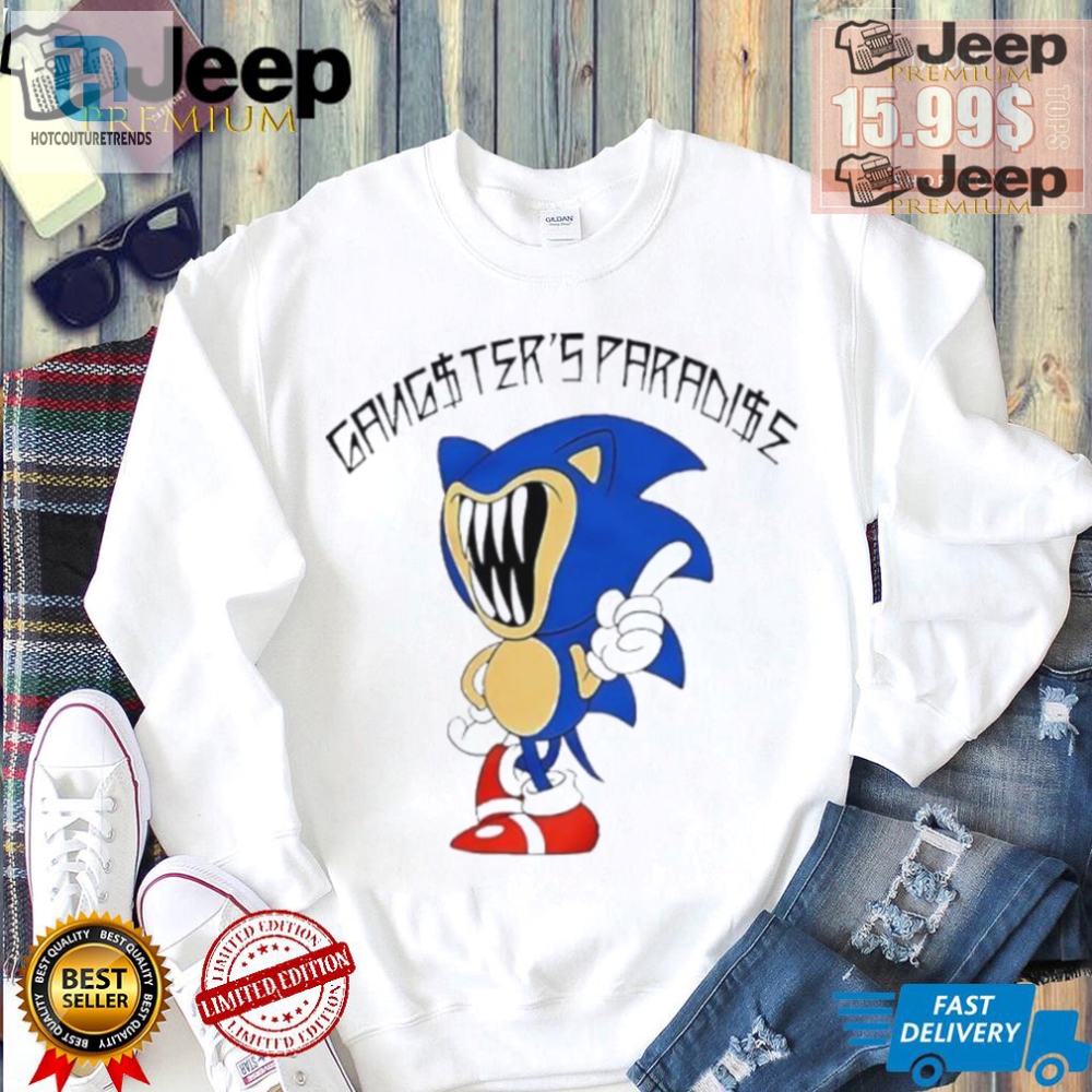 Get Comically Cool Gangster Sonic Shirt