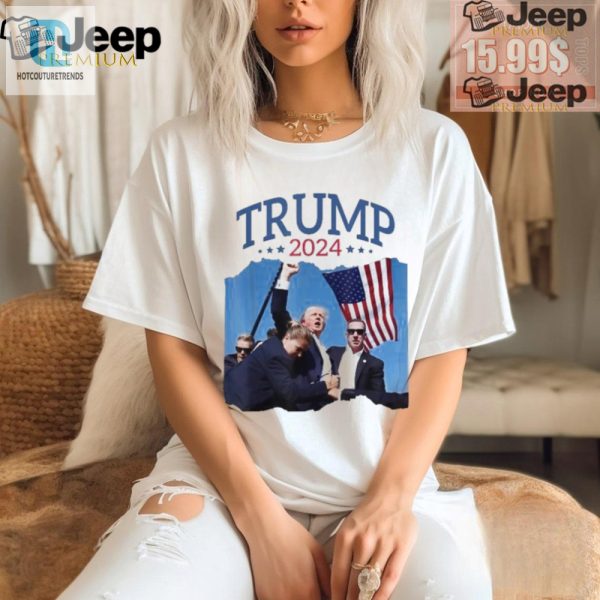 Official Trump 2024 Fist Pump Tee Pray Laugh Never Give Up hotcouturetrends 1