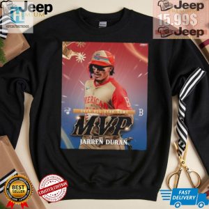 Score Big Laughs 2024 Mvp Jarren Duran Al Shirt hotcouturetrends 1 3