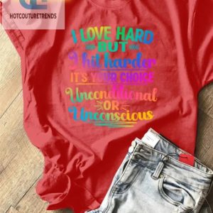 Hilarious I Love Hard But I Hit Harder Choice Tee hotcouturetrends 1 2