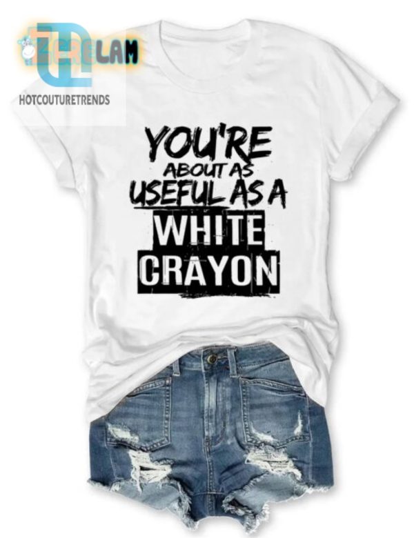 Unique Funny White Crayon Shirt Stand Out With Humor hotcouturetrends 1