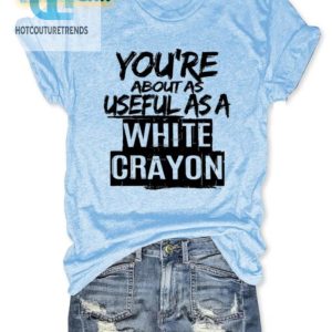 Unique Funny White Crayon Shirt Stand Out With Humor hotcouturetrends 1 1