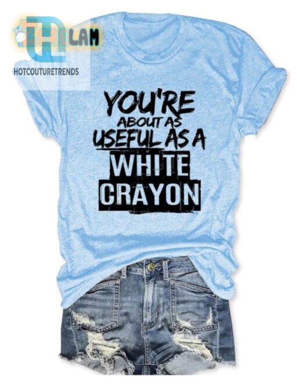 Unique Funny White Crayon Shirt Stand Out With Humor hotcouturetrends 1 1