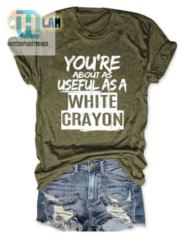 Unique Funny White Crayon Shirt Stand Out With Humor hotcouturetrends 1 2