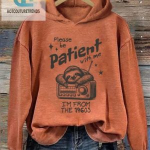 1960S Sloth Hoodie Quirky Humor For Easygoing Style hotcouturetrends 1 1