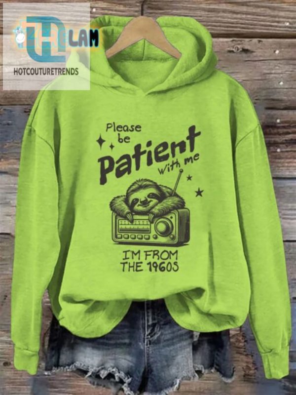 1960S Sloth Hoodie Quirky Humor For Easygoing Style hotcouturetrends 1 2