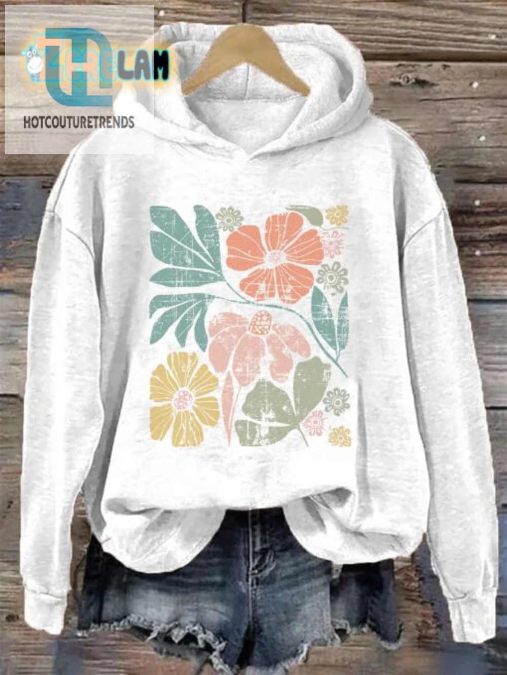 Rock A Garden Hilarious Distressed Floral Hoodie