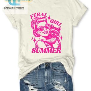 Unleash Laughs With Our Unique Feral Girl Summer Shirt hotcouturetrends 1 1