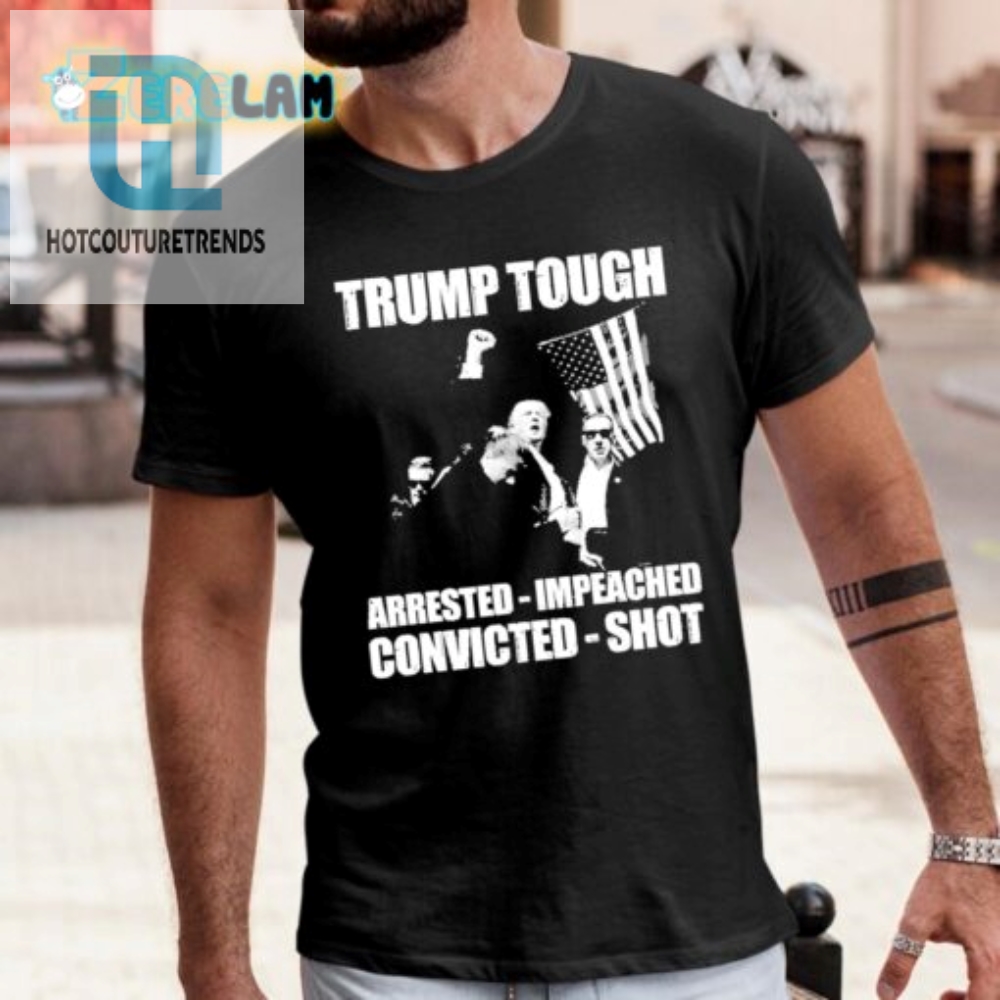 Funny Trump Shirt Arrested Impeached Shot  Unique Gift