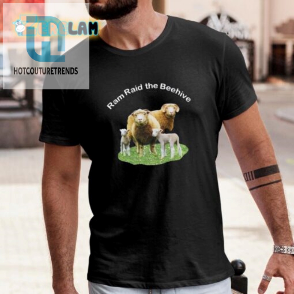 Buzz Off Funny Ram Raid The Beehive Tshirt