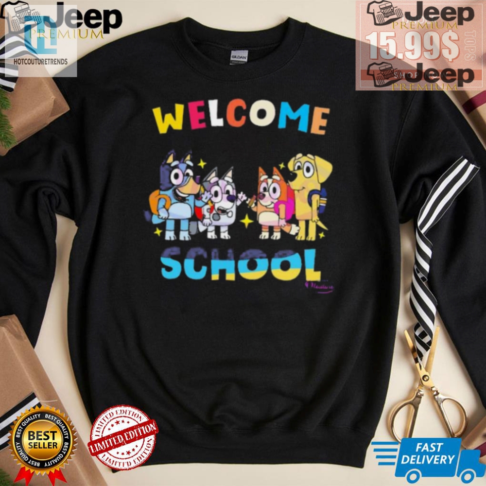 Lolworthy Bluey Friends Backtoschool Shirt  Stand Out